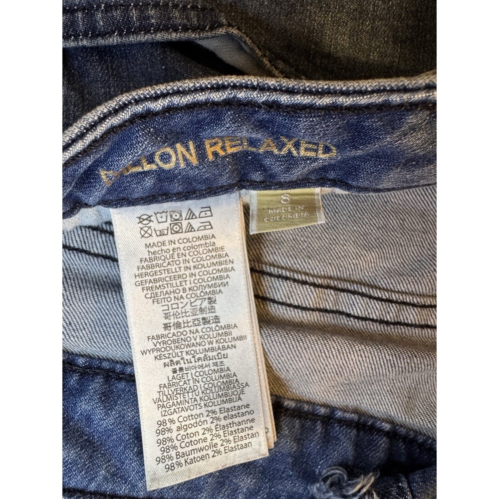 Michael Kors Izzy Dillon Stretch CropJean Fray Hem Stretch Denim Mid Rise Size 8 - Picture 9 of 12